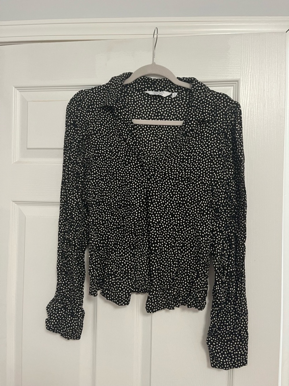 &Other Stories Black & White Polka Dot Button-Front Women's Blouse